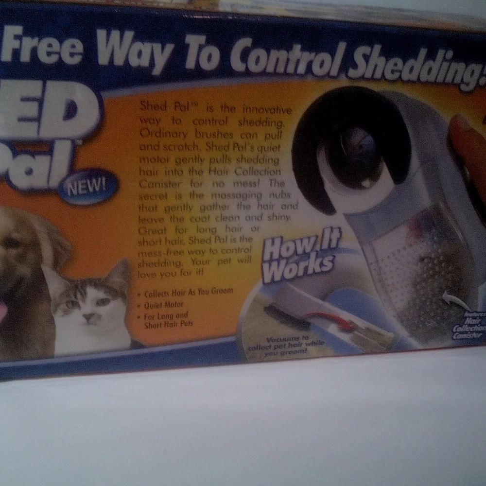 Shed Pal Pet Hair Fur Remover Dog Pet Hair Fur Remover Shedding Grooming NIB